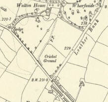 Burley in Wharfedale Clarence Cricket Ground OS Map 1909