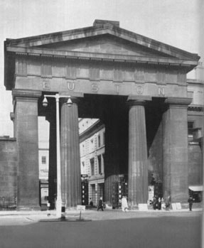 1837-8 construction of Euston Arch from Bramley Falls stone.