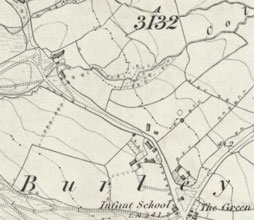 1851 OS surveyed 1847-8 Moorville plot, Burley Woodhead.