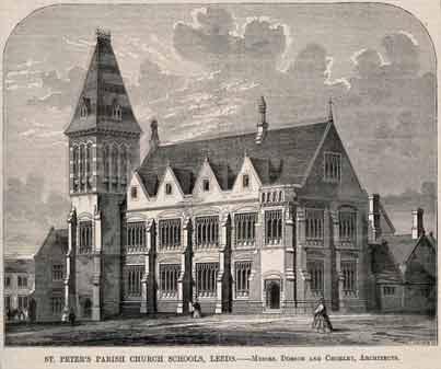 1856 St. Peter's Parish Church Schools - Dobson & Chorley. 