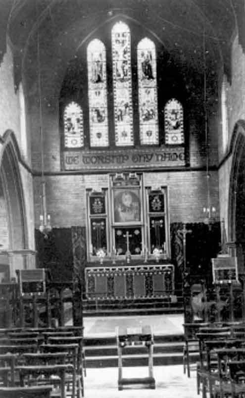 1881 - Altar of the Church of the Holy Name, Woodhouse - Chorley & Connon.