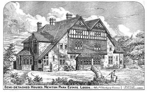 1881/2 Semi-detached houses - Eltonhurst & Oakfield - Newton Park Estate, Leeds - Chorley & Connon. 