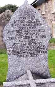 1885 Tombstone St Marys Parish Church Burley in Wharfedale Sarah Emsley & Thomas Emsley - Stephen Pye - findagrave.com