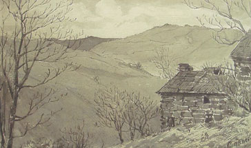 1888 Conneston Watercolour by Florence Vere O'Brien (Arnold-Forster). Lake District.