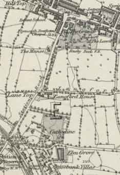 The Grange Estate owned by  Thomas Emsley. Map OS1895.