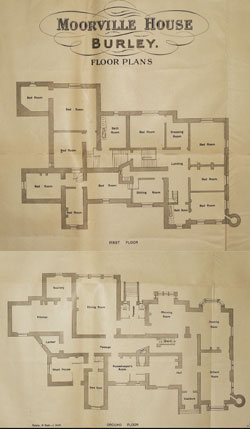 1900 Moorville House - floor plans in the collection of Eleanor Fisher.