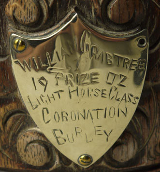 1902 William Crabtree Biscuit Barrel PrizePlaque. Burley in Wharfedale.