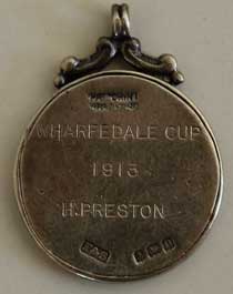 1913 Wharfedale Cup - Wharfedale Football League - Harry Preston (1892-1961).  Burley Archive Object.