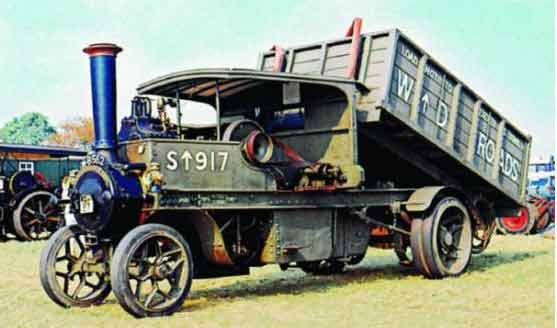 1918 Foden steam 5 ton dump truck.