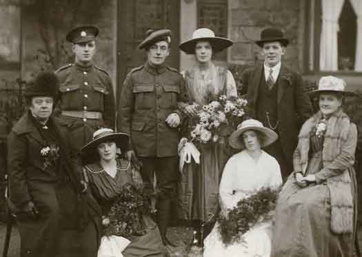1919 Ada Peel and Harry Preston marriage, Burley in Wharfedale.