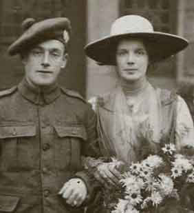 1919 Harry Preston & Ada Peel marriage. Burley in Wharfedale.