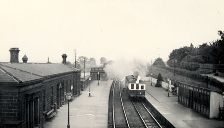 1920s Burley in Wharfedale Railway Station.