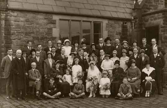 1925 Robert Peel and Mary Woodhouse wedding Burley in Wharfedale.