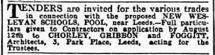 1929 New Wesleyan Schools Pool in Wharfedale - Chorley Gribbon and Foggitt.
