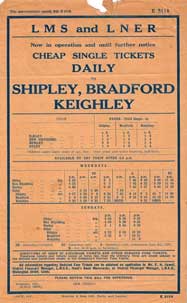 1931 LMS & LNER Cheap Rail Tickets Handbill.