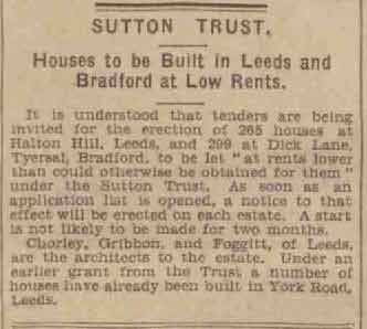 1932 Sutton Trust houses in Leeds & Bradford - Chorley Gribbon and Foggitt.