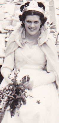 1953 Rose Queen Sylvia Ripley, Burley in Wharfedale. 
