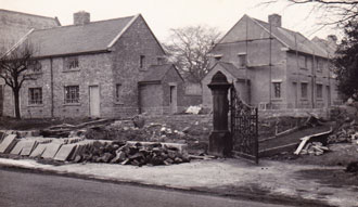 1957-8 Lawn Walk council houses - another view from Main Street, Burley in Wharfedale.