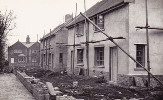 1957-8 Lawn Walk council houses - view towards Main Street, Burley in Wharfedale.