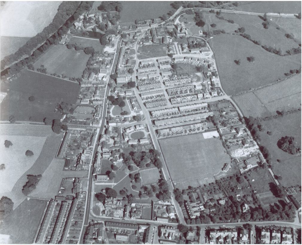 1964 Oblique Aerial Image of  Burley in Wharfedale - Looking East.
