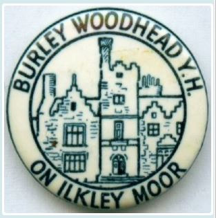 Burley Woodhead Youth Hostel 25mm Blue Button Badge