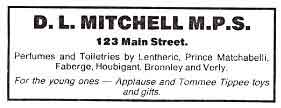 D L Mitchell Chemists, Perfumes & Toiletries, 123 Main Street, Burley in Wharfedale.