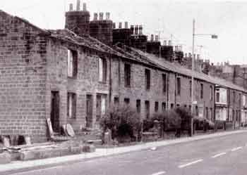 1950s Demolition of East Terrace, Main Street, Burley in Wharfedale.