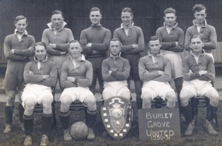 1930-31 Robert Peel Shield Trophy winners Burley Grove United.