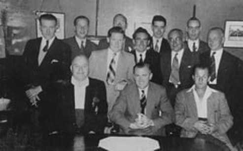 1950s Burley Rifle Club Committee. Burley in Wharfedale.