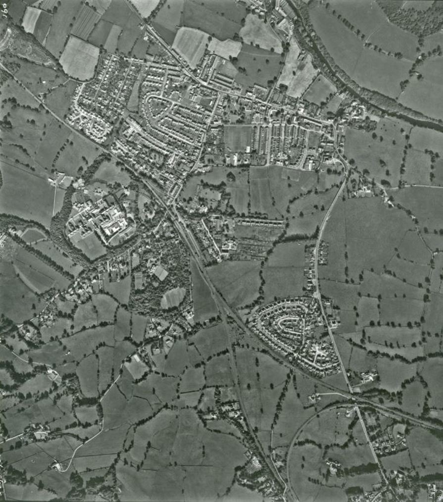 1965 Aerial Photograph Vertical or Satellite View of Burley in Wharfedale.