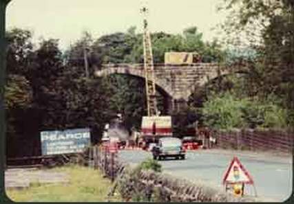 1981 Railway Viaduct Demolition  Bradford Rd, Burley in Wharfedale.