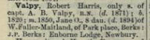 Robert Harris Valpy - Kelly's Directory 1897
