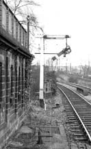 Gallows railway signal west end Burley in Wharfedale