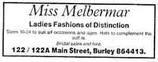 Miss Melbermar Ladies Fashion 122 and 122a Main Street, Burley in Wharfedale.