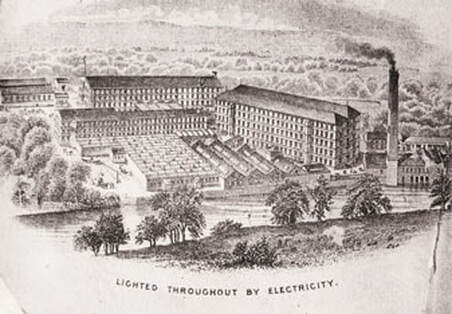1889 Greenholme Mills Lighted by Electricity.