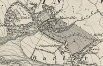1895 OS surveyed 1889-91 Moorville, Burley Woodhead. 