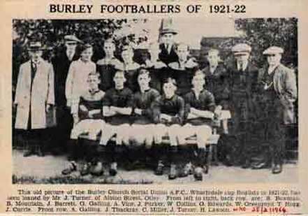 Burley Church Social Union AFC - 1921-22 - Burley in Wharfedale