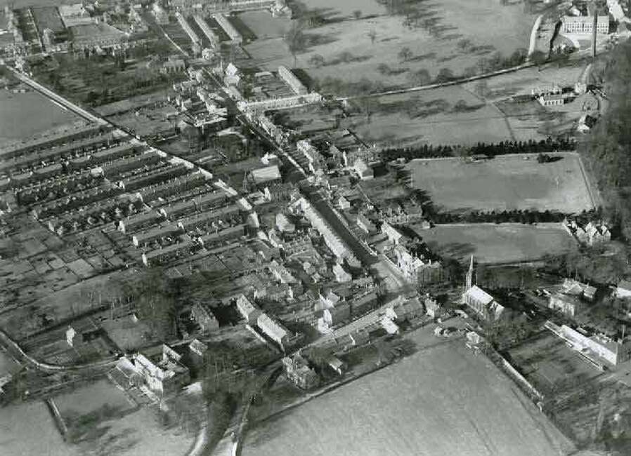 1937 Aerial Image Burley in Wharfedale - Looking West.