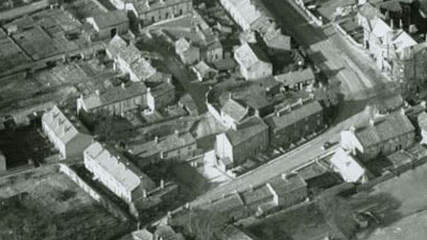 1937 - Aerial Image section - Village Green, Burley in Wharfedale.