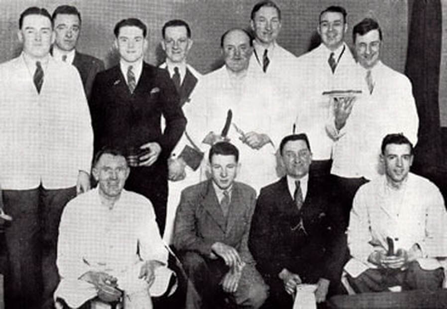 1937 Burley Wesley CC members. Burley in Wharfedale.