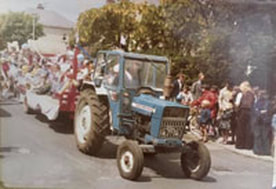 1977 Burley Play School float driven by Ted Lancaster.