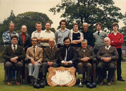 1980 Burley Bowling Club - Wheatley Trophy winners. Burley in Wharfedale.