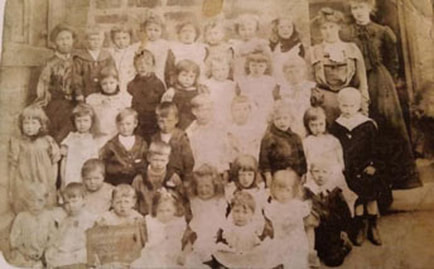 c1905 Burley National School infants, Aireville Terrace, Burley in Wharfedale.