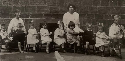 c1922 Burley National School infants, Aireville Terrace, Burley in Wharfedale.