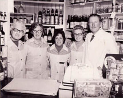 The Corner Shop - 1976 Barkers retirement. Main Street, Burley in Wharfedale.