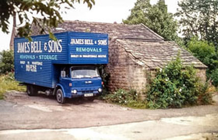 James Bell & Sons Removals,  c1970s Hopps Barn, Back Lane, Burley in Wharfedale.