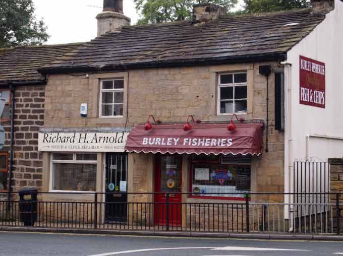 Richard H. Arnold (FBHI), Watch & Clock Repairers and Burley Fisheries, Main Street, Burley in Wharfedale.