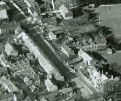 Section of 1937 Aerial Photo - east end of Main Street, Burley in Wharfedale. 