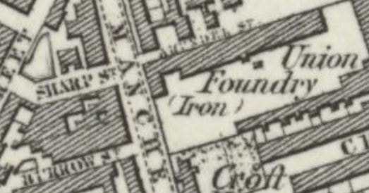 Wm Fison & Co., Arundel Street & works Foundry Mill, Bradford. 1847-50 OS 1852.