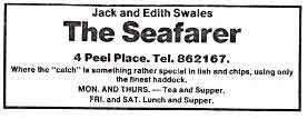 The Seafarer Fish & Chips, 4 Peel Place, Burley in Wharfedale . Advert 1985. 